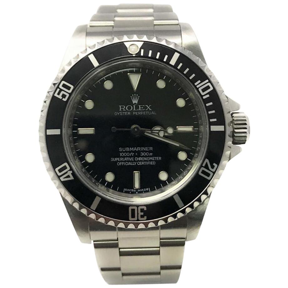 Rolex Submariner 14060 with Band and Black Dial